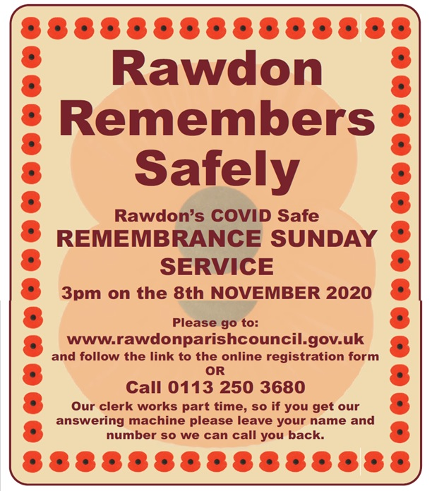 Rawdon Remembers Safely Poster